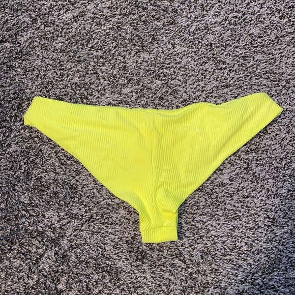 Frankie’s Bathing suit: neon yellow// size medium// moderate coverage - Picture 1 of 3